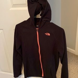 Girls Black North Face Fleece like new size Large 14/16
